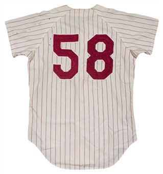 1968 Spring Training Lowell Palmer Game Used Philadelphia Phillies Flannel Home Jersey
